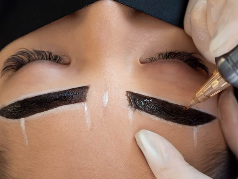 رنگ تاتو ابرو قهوه ای سوخته
